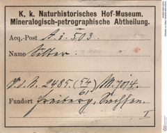 Etiketten zu Silber (NHMW-MIN-Ai503)
